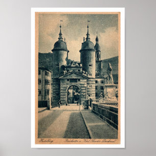 HEIDELBERG TYSKLAND 1900 POSTCARD ART PRINT POSTER
