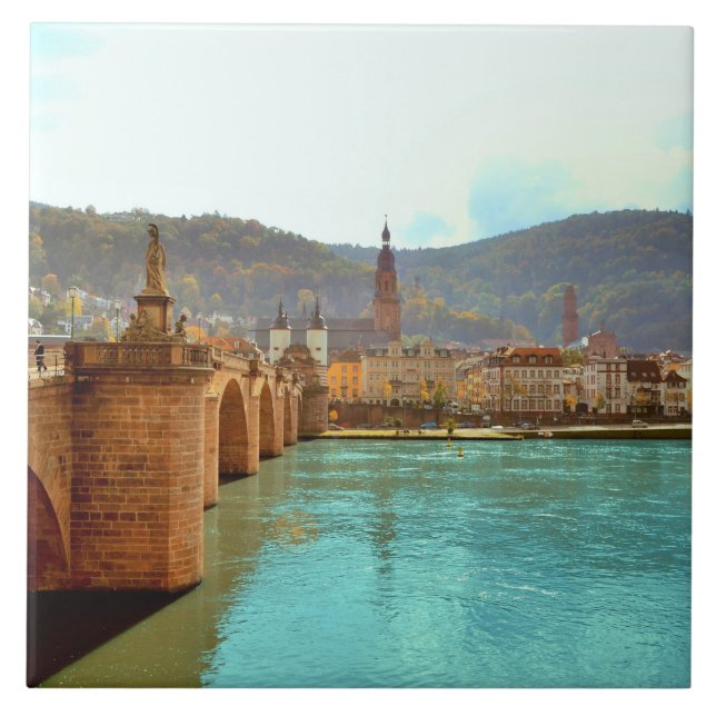 Heidelberg Tyskland Kakelplatta (Framsidan)