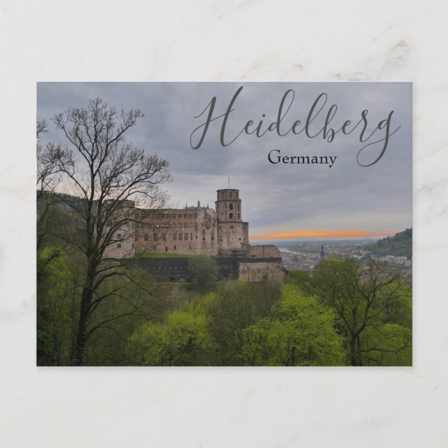 Heidelberg Tyskland Slott Vykort (Framsida)
