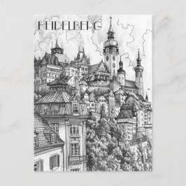 Heidelberg Tyskland Vykort