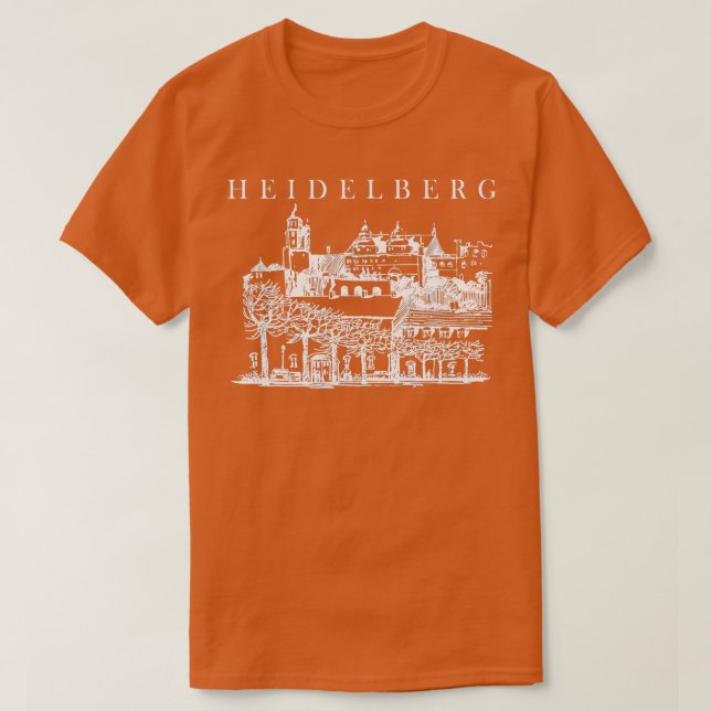 Heidelberg Tysklanda resande Heidelberg Travel Ger T Shirt (Design framsida)