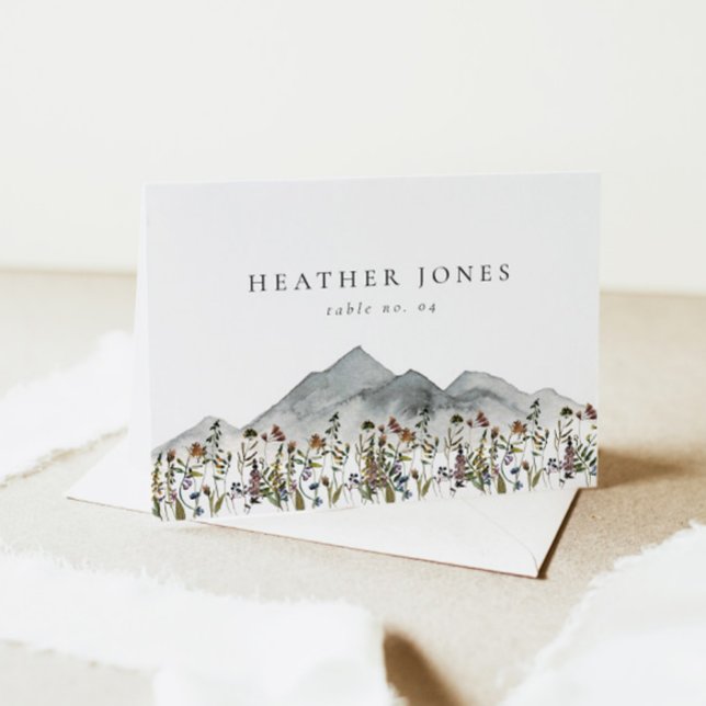 HEIDI Bohemian Mountain Wildblomma Place Cards OSA Kort (Skapare uppladdad)