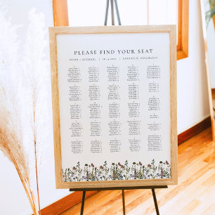 HEIDI Boho merade vildblommans alfabetiska sittnin Poster