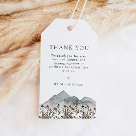 HEIDI Boho Watercolor Wildblombergsförmån Presentetikett