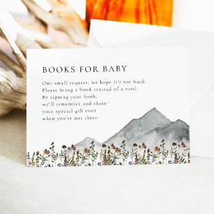 HEIDI Boho Wildblomberget Bokar för Baby Card Inbjudningar