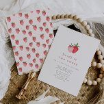 HEIDI Cute Strawberry Kids Two Sweet 2nd Birthday Inbjudningar<br><div class="desc">Den här söta jordgubbsungarna två söta andra födelsedag från Heidi Collection är perfekt för en vår- eller sommarfödelsedagsfest. Den unika bohos-designen har söta,  pickniska jordgubbar i rött,  rosa och vitt.</div>
