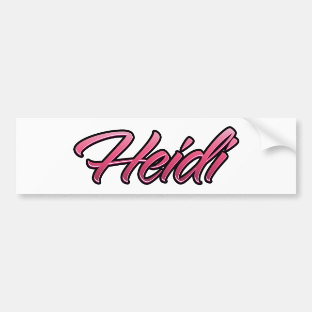 Heidi faded rosa Aufkleber Sticker Bildekal (Framsidan)