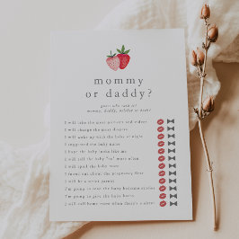 HEIDI Gissa vem Mamma pappa Baby Shower Game Card Inbjudningar