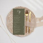 HEIDI:s Oliv grönt bröllopsinbjudan Meny<br><div class="desc">Fira kärlek med den här eleganten och den moderna bröllopssviten. Med en minimalistisk oliv grönt bakgrund, ett känsligt skript och en förfinad serif-typografi är denna tidslösa design perfekt för contemporary par som vill ha en sofistikerad beröring. Snyggten som illustrerar hur man sminkar champagneglasen tillför en festlig charm, skapar denna inbjudan...</div>