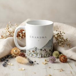 HEIDI Watercolor WildblomMountain Grandma Kaffemugg