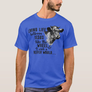 Heifer bor mellan Jesus Farmer Tee