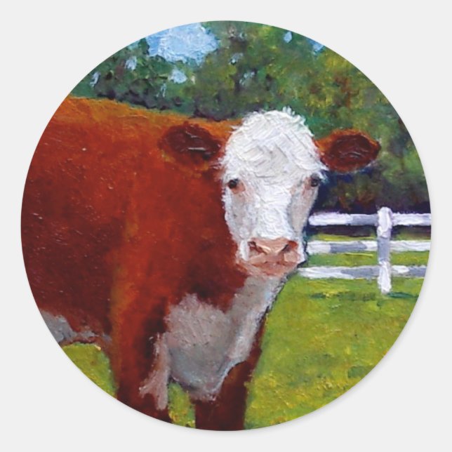 HEIFER COW ART RUNT KLISTERMÄRKE (Framsida)