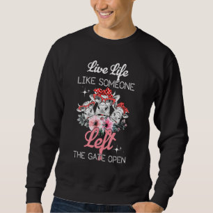 Heifer Cow Live Life som någon Lämnade Grind Op Lång Ärmad Tröja