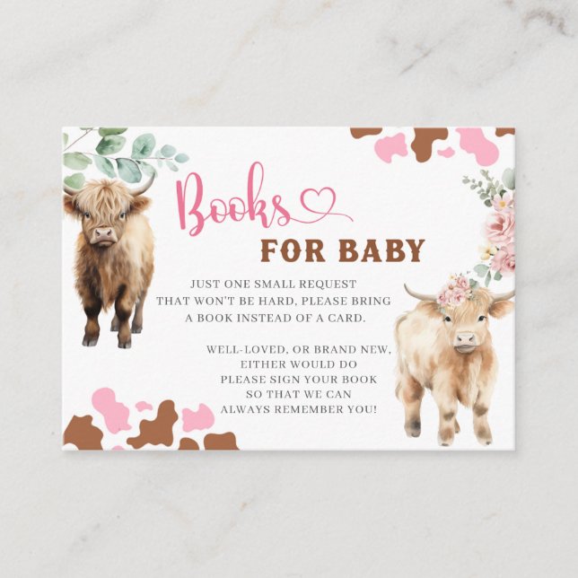 Heifer eller Bull Cow Gender Reveal Bok för Baby Tilläggskort (Framsida)