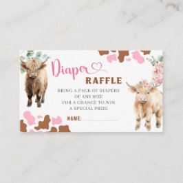 Heifer eller Bull Cow Gender Reveal Raffle Tilläggskort