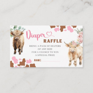 Heifer eller Bull Cow Gender Reveal Raffle Tilläggskort