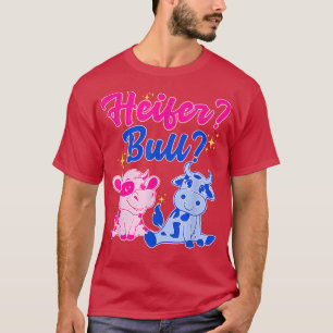 Heifer eller Bull Gender Reveal Cow T Shirt