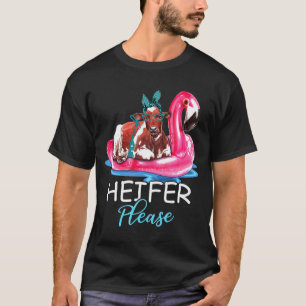 Heifer Snälla Funny Flamingo Flyter Bandana Cow Fa T Shirt
