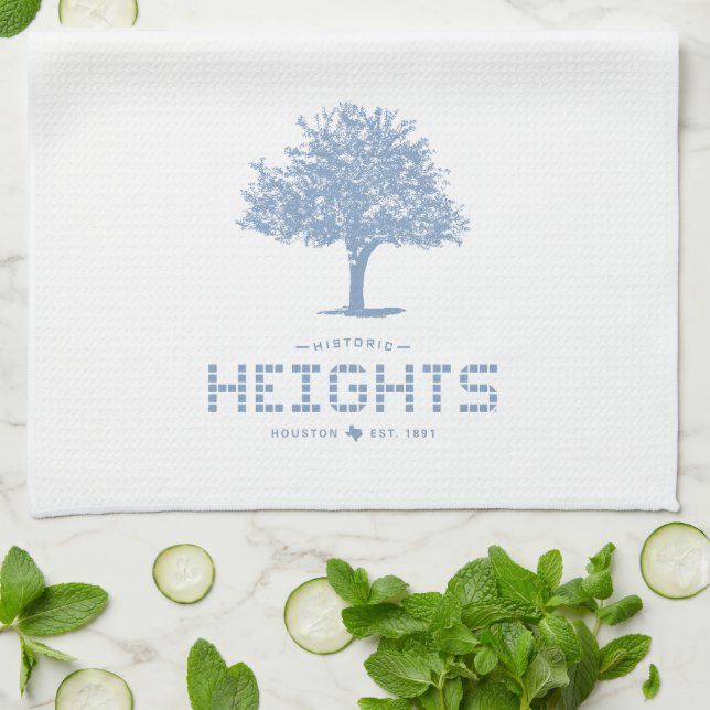 Heights Tile & Tree, Blue Tile, Houston Heights Kökshandduk (Vikta)