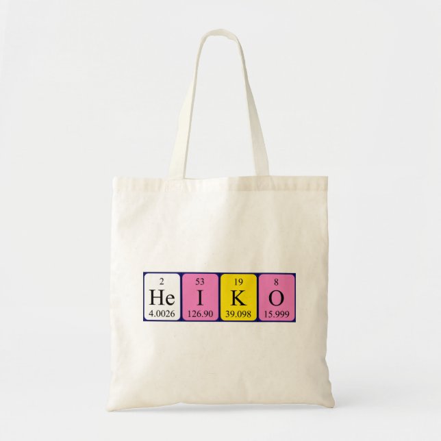 Heiko Periodisk bord namn tote bag Tygkasse (Framsidan)