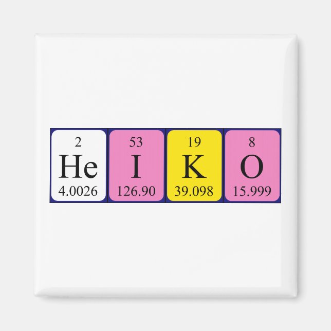 Heiko periodiskt bord namn magnet (Framsidan)