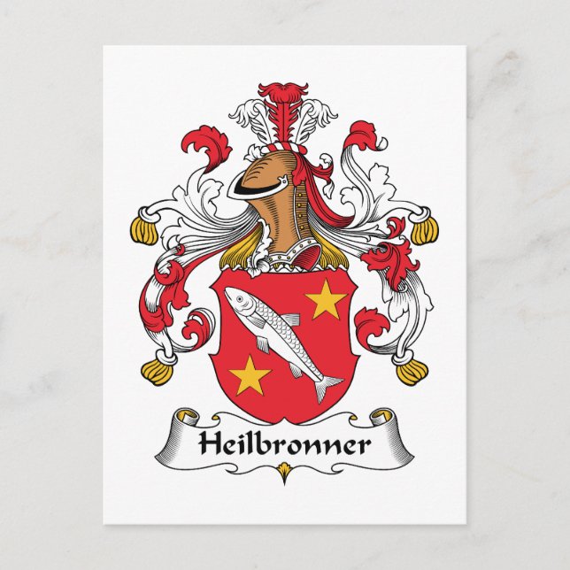 Heilbronner Family Crest Vykort (Framsida)