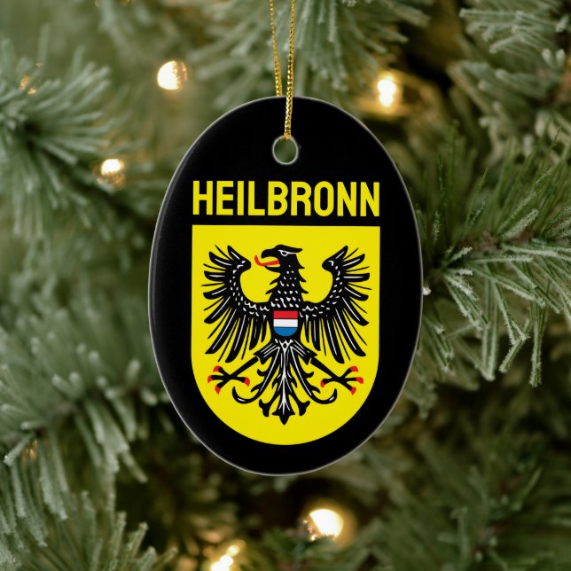 Heilbronns stadsvapen, Tyskland Julgransprydnad Keramik (Träd)