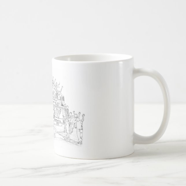 Heiler ohne Grenzen - Pondicherry 2018 (Umrisse) Kaffemugg (Höger)