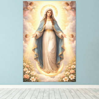 Heilige Mutter Gottes Göttliche Liebe & Schutz´11 Canvastryck