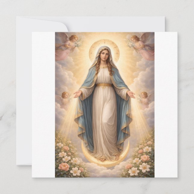 Heilige Mutter Gottes Göttliche Liebe & Schutz´11 Julkort (Framsida)