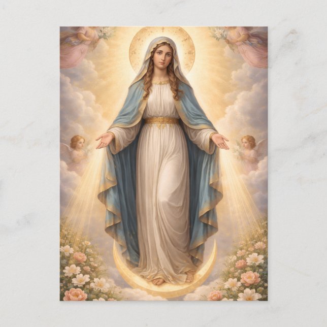 Heilige Mutter Gottes Göttliche Liebe & Schutz´11 Vykort (Framsida)