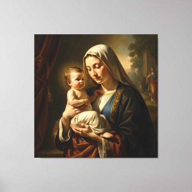 Heilige Mutter Gottes – Göttliche Liebe & Schutz´5 Canvastryck (Framsida)