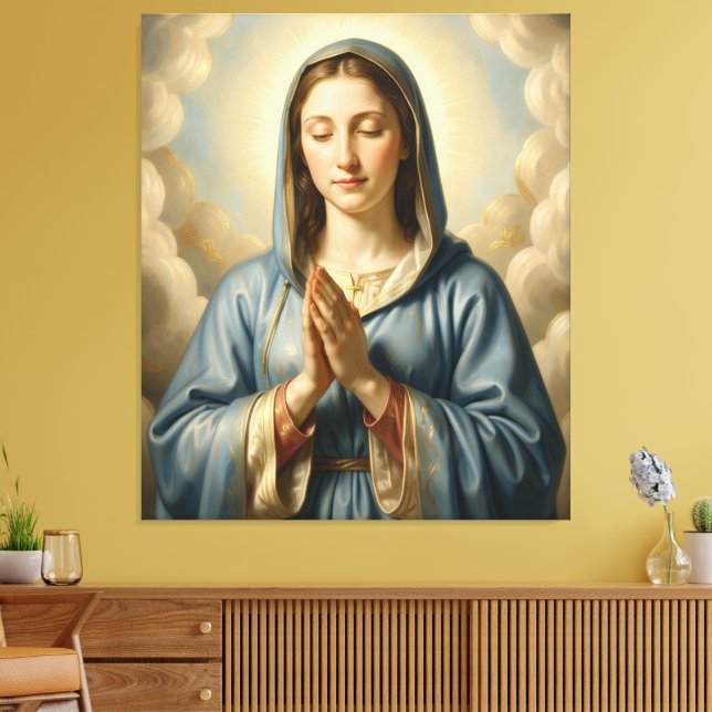 Heilige Mutter Gottes – Göttliche Liebe & Schutz Canvastryck (Insitu (Vardagsrum))