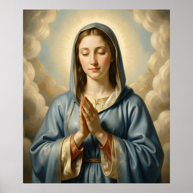 Heilige Mutter Gottes – Göttliche Liebe & Schutz Poster (Framsidan)