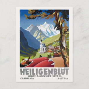 Heiligenblut Austria Vintage affisch Vykort