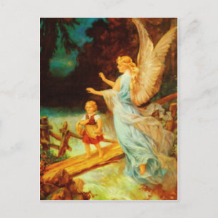 Heiliger Schutzengel Guardian Angel 9-olja Vykort