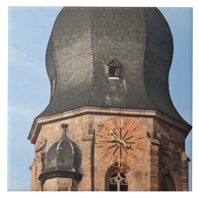 Heiliggeistkyrkan i Heidelbergs historiska stadskä Kakelplatta (Framsidan)
