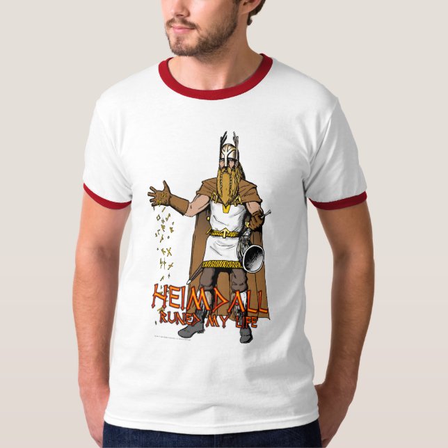 "Heimdall Runed mitt liv ", Tee Shirt (Framsida)