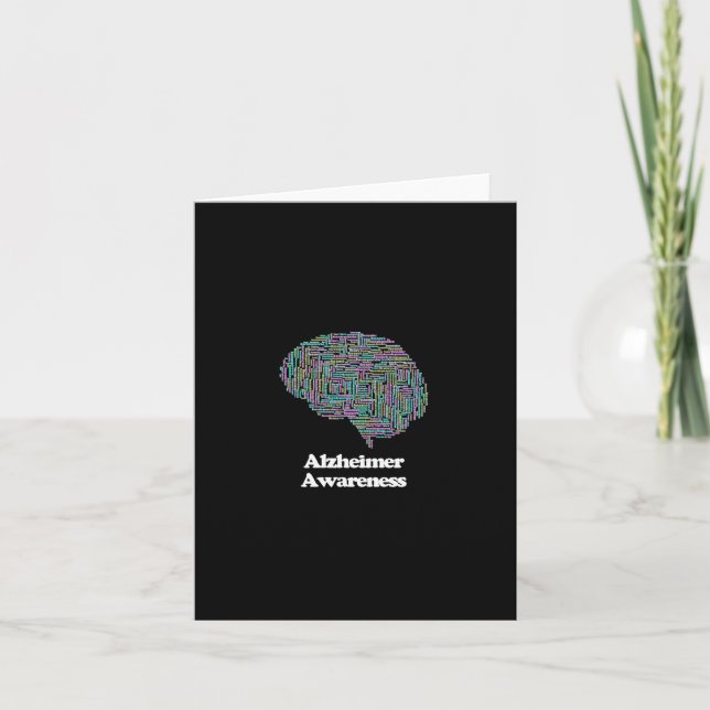 Heimerheimer Awareness Brain Dementia Ord Cloud Kort (Framsida)