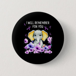 Heimerheimer Awareness Cute Elephant I kommer att  Knapp
