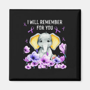 Heimerheimer Awareness Cute Elephant I kommer att Magnet