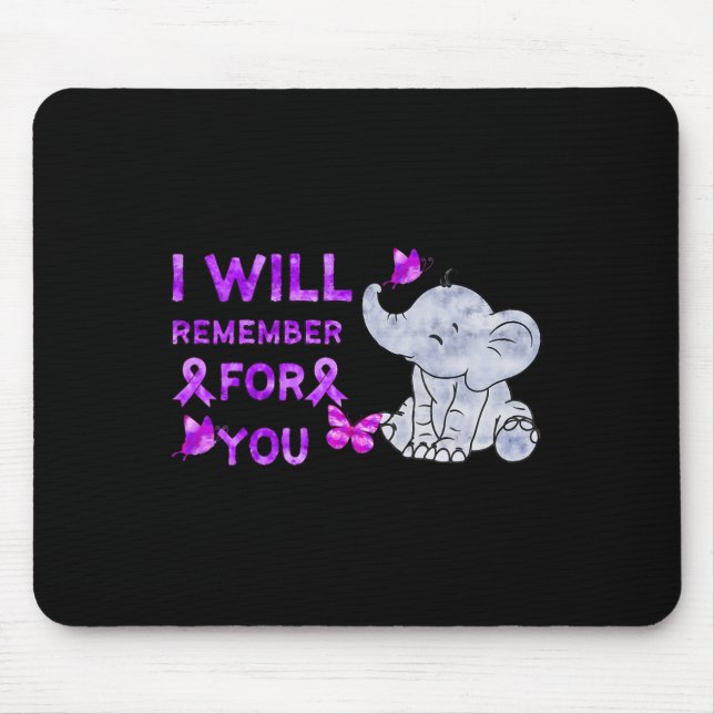 Heimerheimer Awareness Cute Elephant I kommer att  Musmatta (Framsidan)