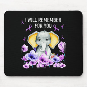 Heimerheimer Awareness Cute Elephant I kommer att Musmatta