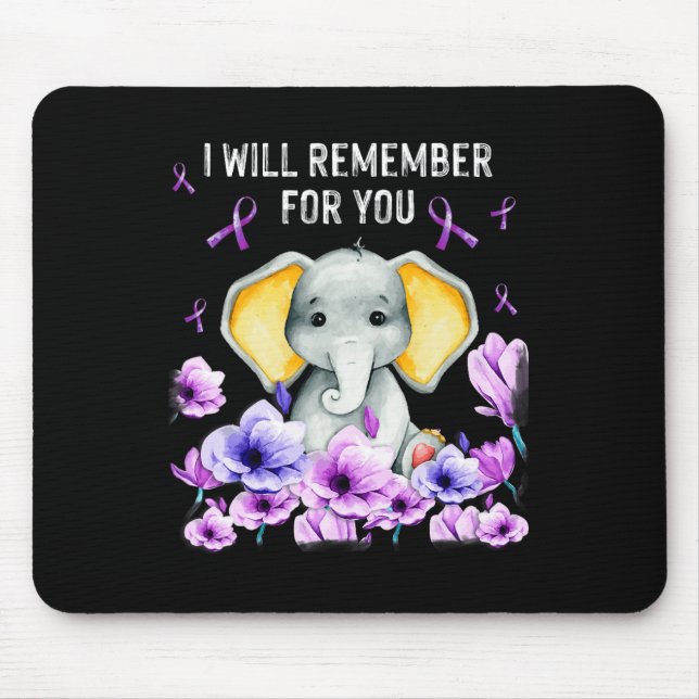 Heimerheimer Awareness Cute Elephant I kommer att  Musmatta (Framsidan)