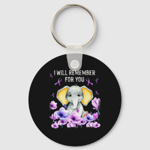 Heimerheimer Awareness Cute Elephant I kommer att Nyckelring