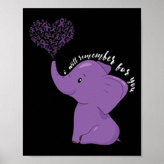 Heimerheimer Awareness Month I Endheimer Lila Ri Poster (Framsidan)