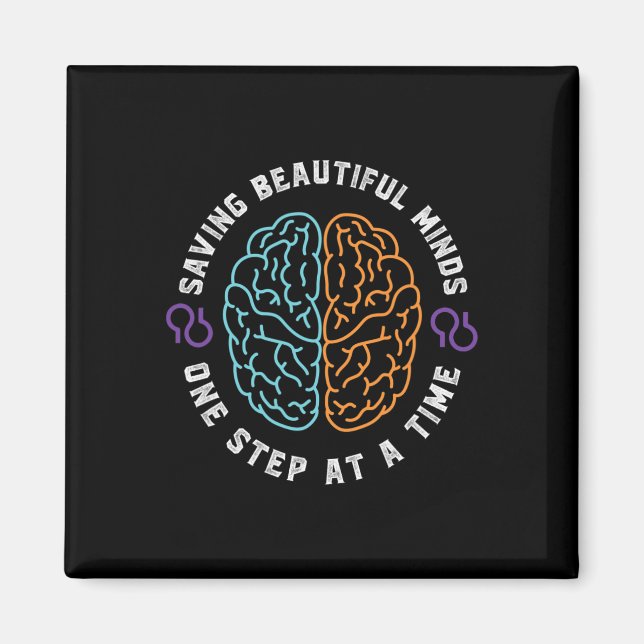 Heimerheimer medvetenhetsdesign Stöd månad Lila Magnet (Framsidan)