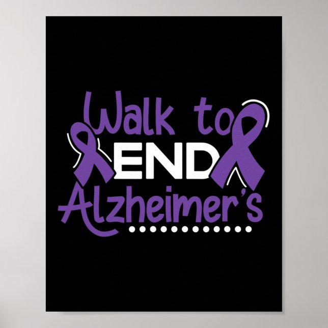 Heimerheimer Walk Dementia Warrior Lila Ribbon A Poster (Framsidan)
