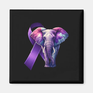 Heimerheimers medvetandehöjande Lila Cute Eleph Magnet