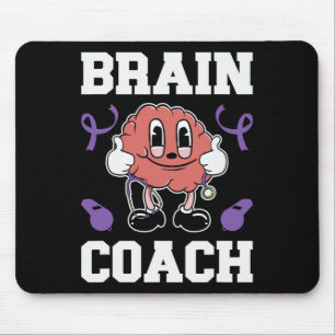 Heimerheimers medvetenhet Ribbon Lila Brain Coach Musmatta
